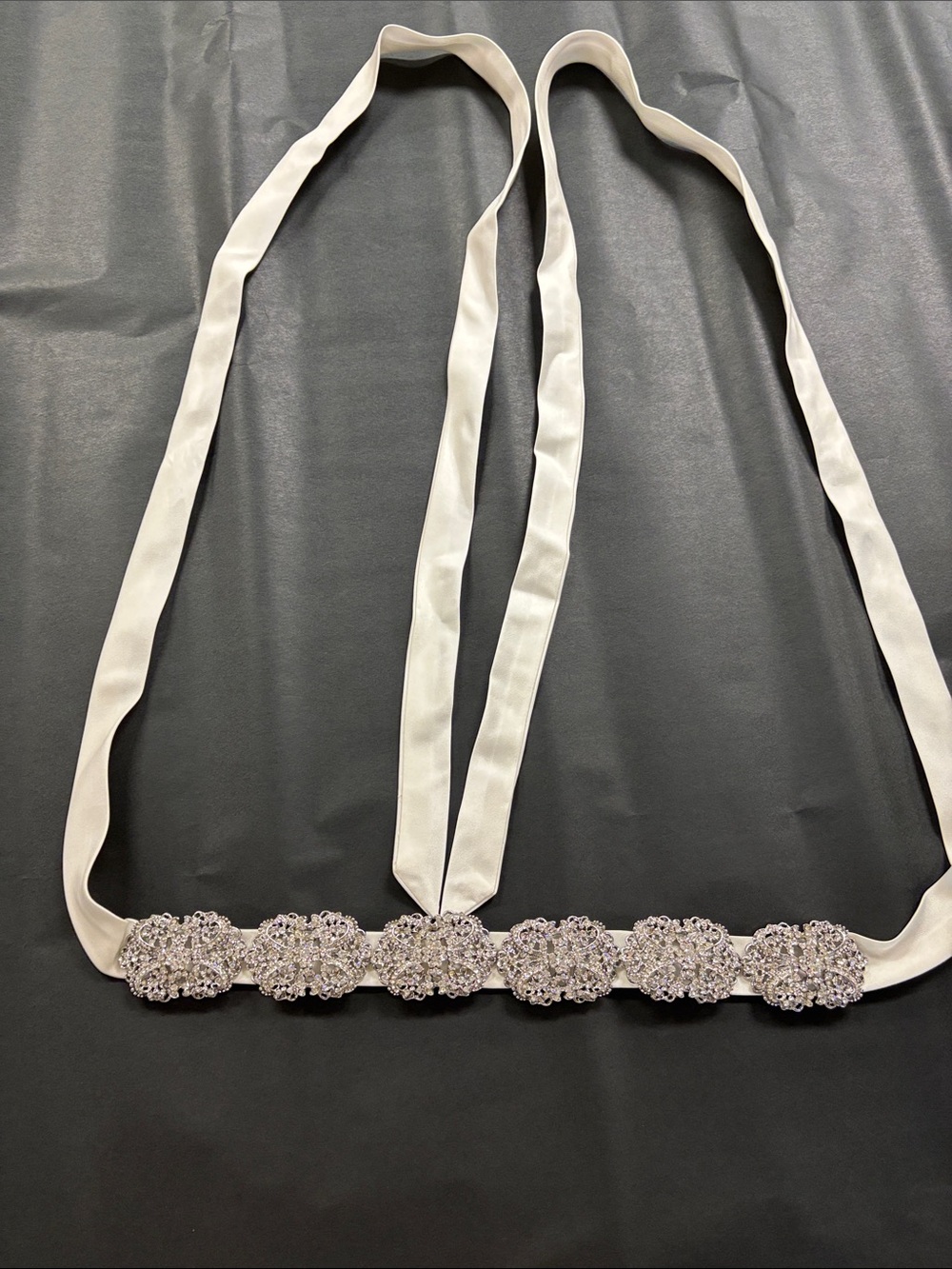 Crystal Embellished Ribbon Belt - Picture 2 of 5